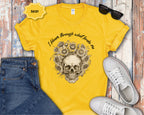 Skull with Sunflowers T-Shirt | I Bloom Through What Breaks Me