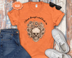 Skull with Sunflowers T-Shirt | I Bloom Through What Breaks Me