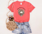 Skull with Sunflowers T-Shirt | I Bloom Through What Breaks Me