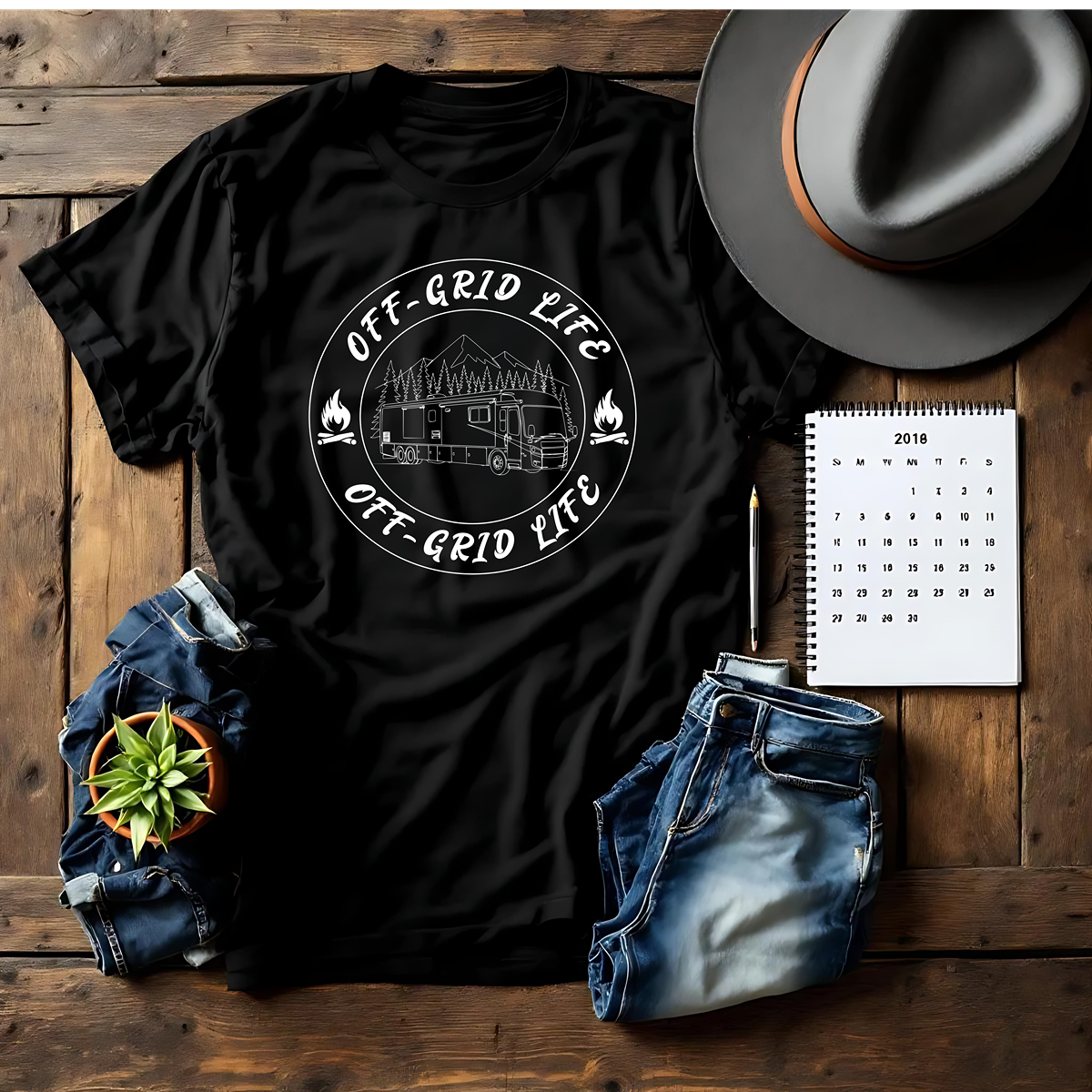 Off-Grid Life Class A RV T-Shirt