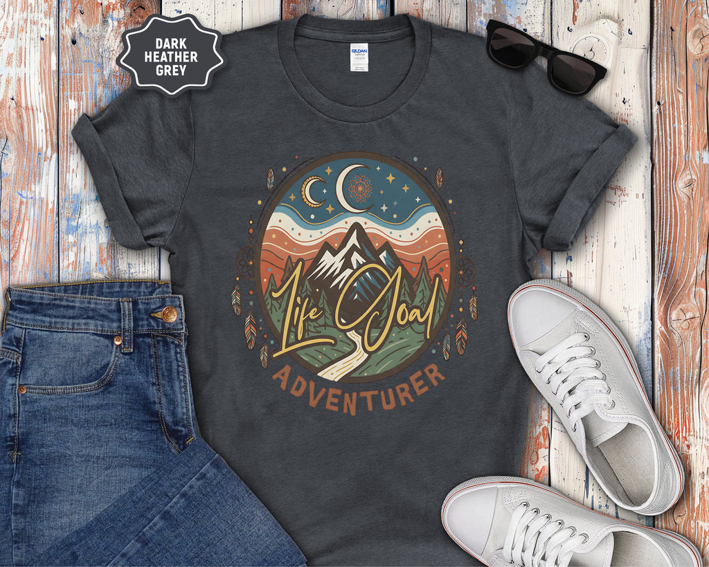 Life Goal Adventurer Boho Camping T-Shirt