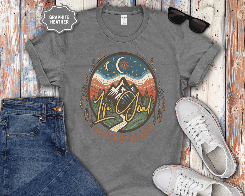 Life Goal Adventurer Boho Camping T-Shirt