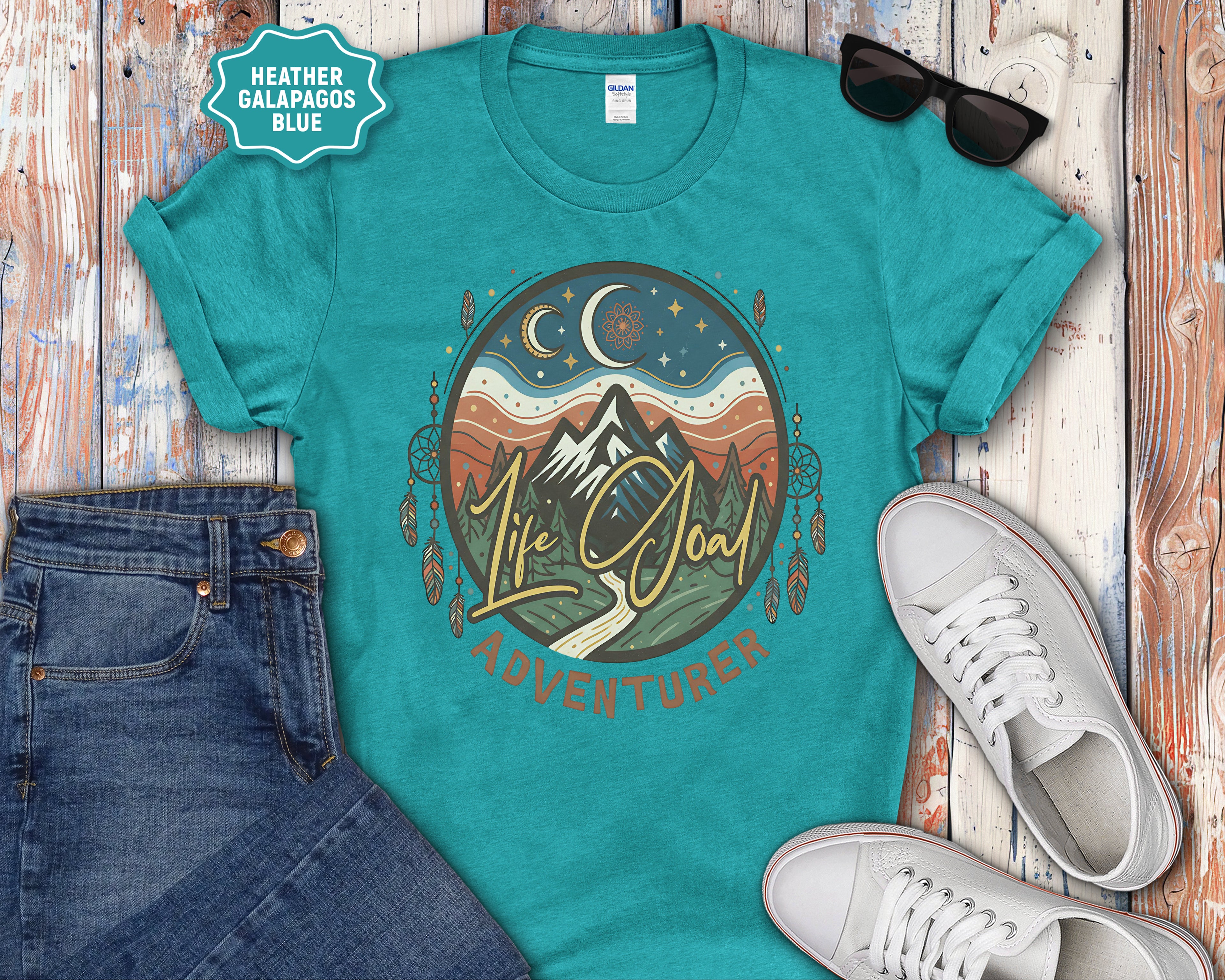 Life Goal Adventurer Boho Camping T-Shirt