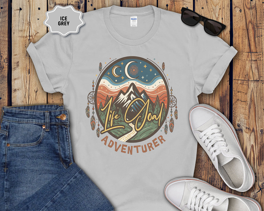 Life Goal Adventurer Boho Camping T-Shirt