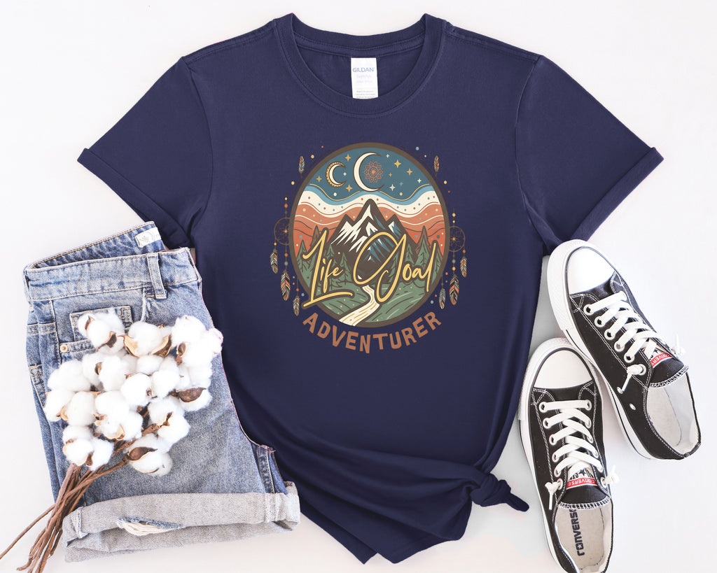 Life Goal Adventurer Boho Camping T-Shirt