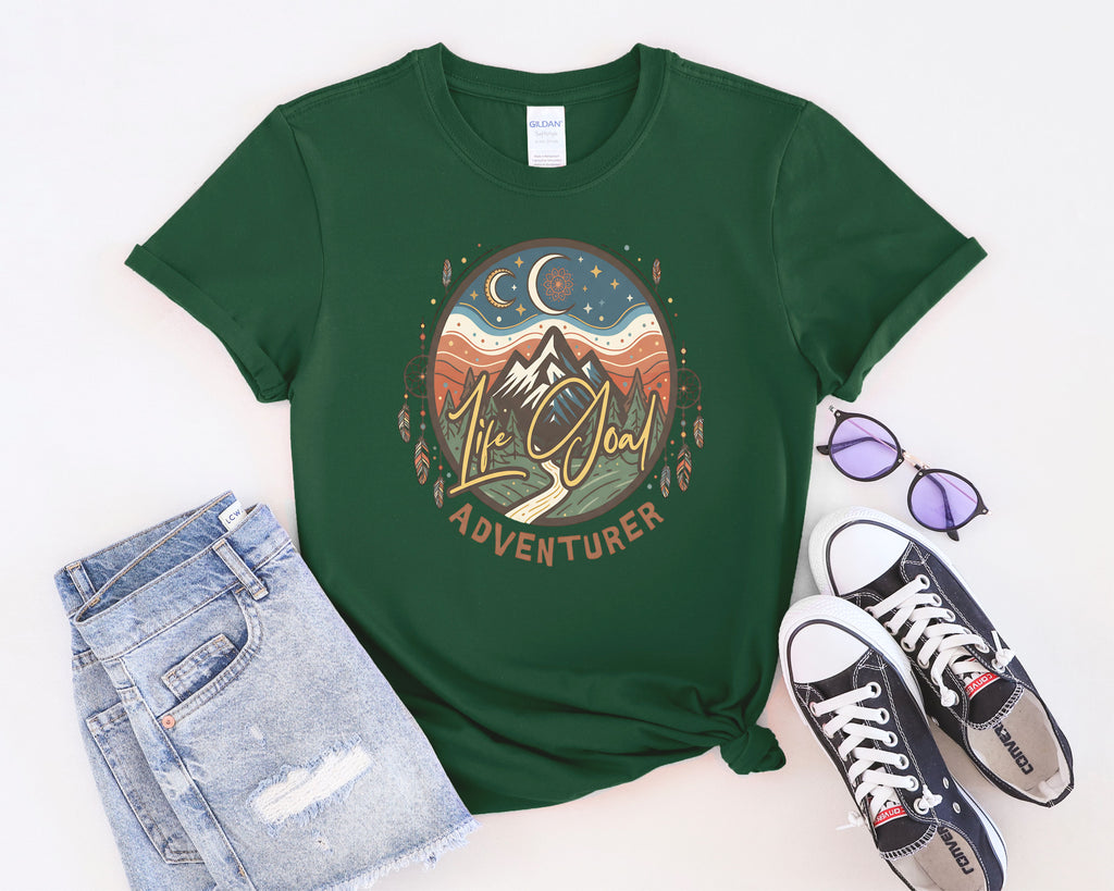 Life Goal Adventurer Boho Camping T-Shirt