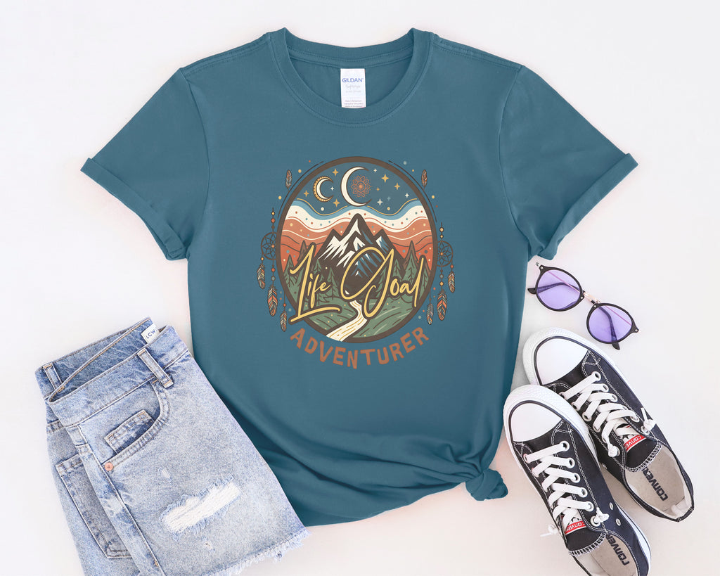 Life Goal Adventurer Boho Camping T-Shirt