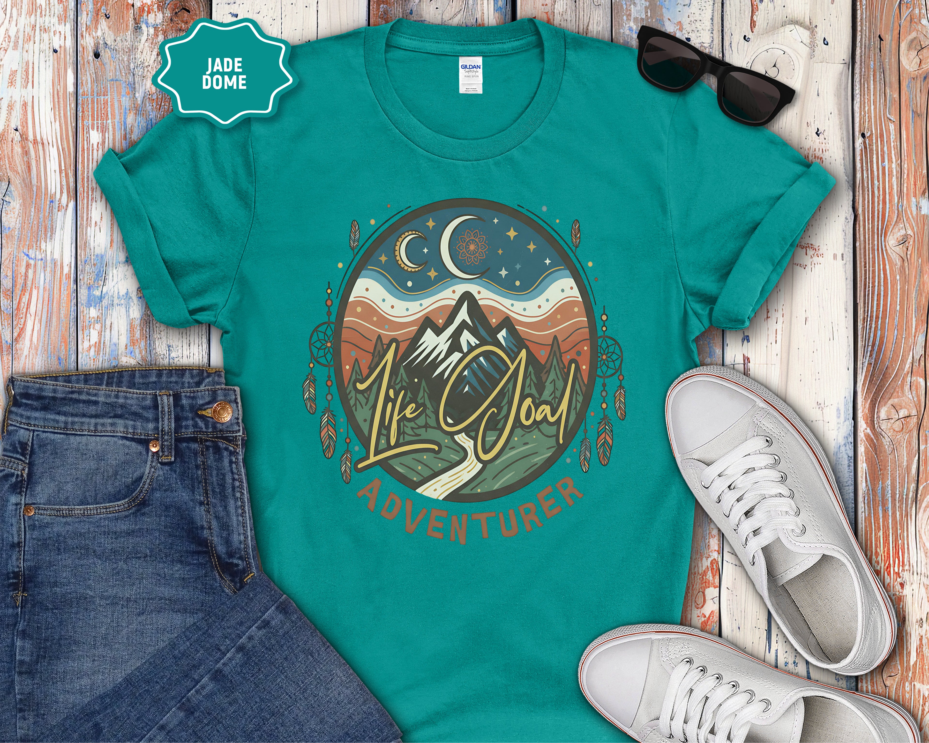 Life Goal Adventurer Boho Camping T-Shirt