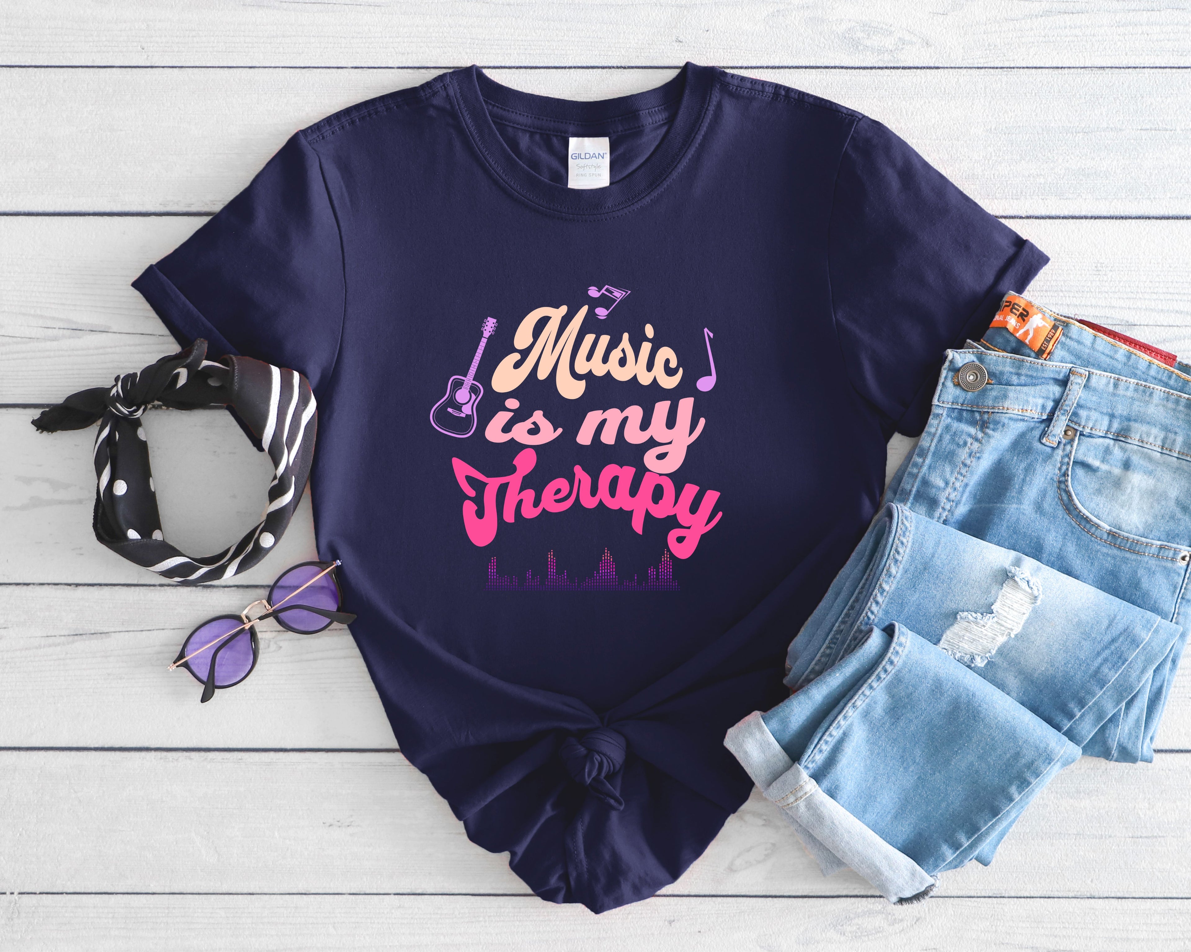 Music Is My Therapy T-Shirt