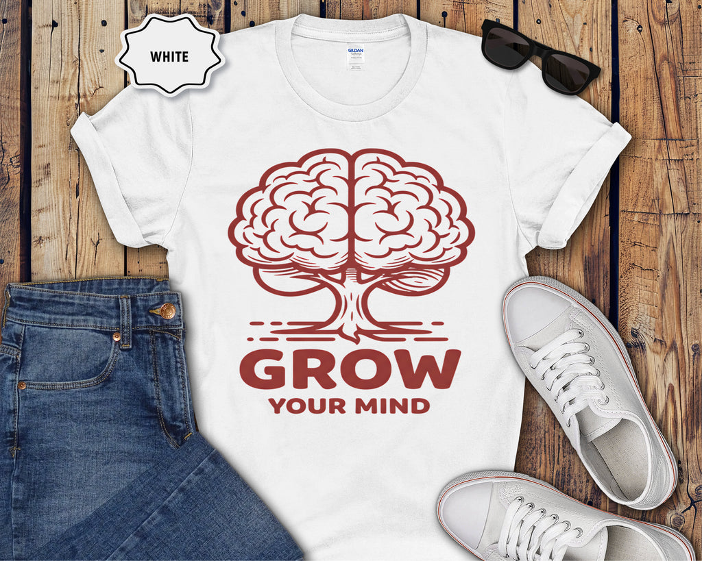 Grow Your Mind brain tree T-Shirt