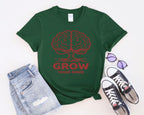 Grow Your Mind brain tree T-Shirt