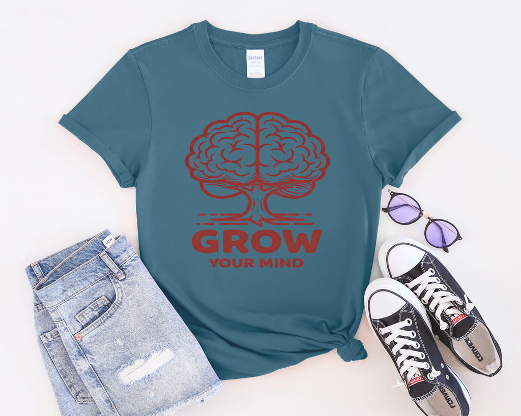 Grow Your Mind brain tree T-Shirt