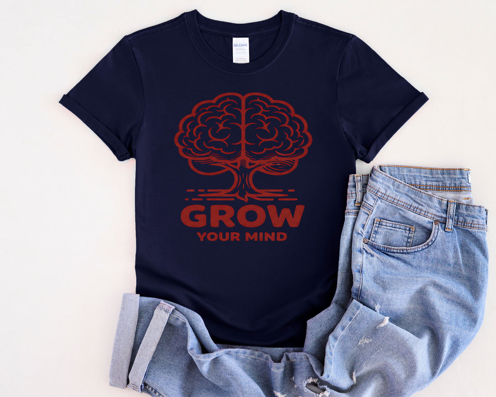 Grow Your Mind brain tree T-Shirt