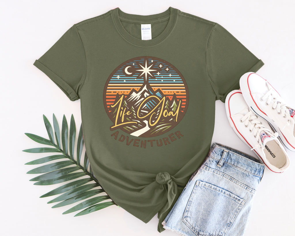 Life Goal Adventurer Camping T-Shirt