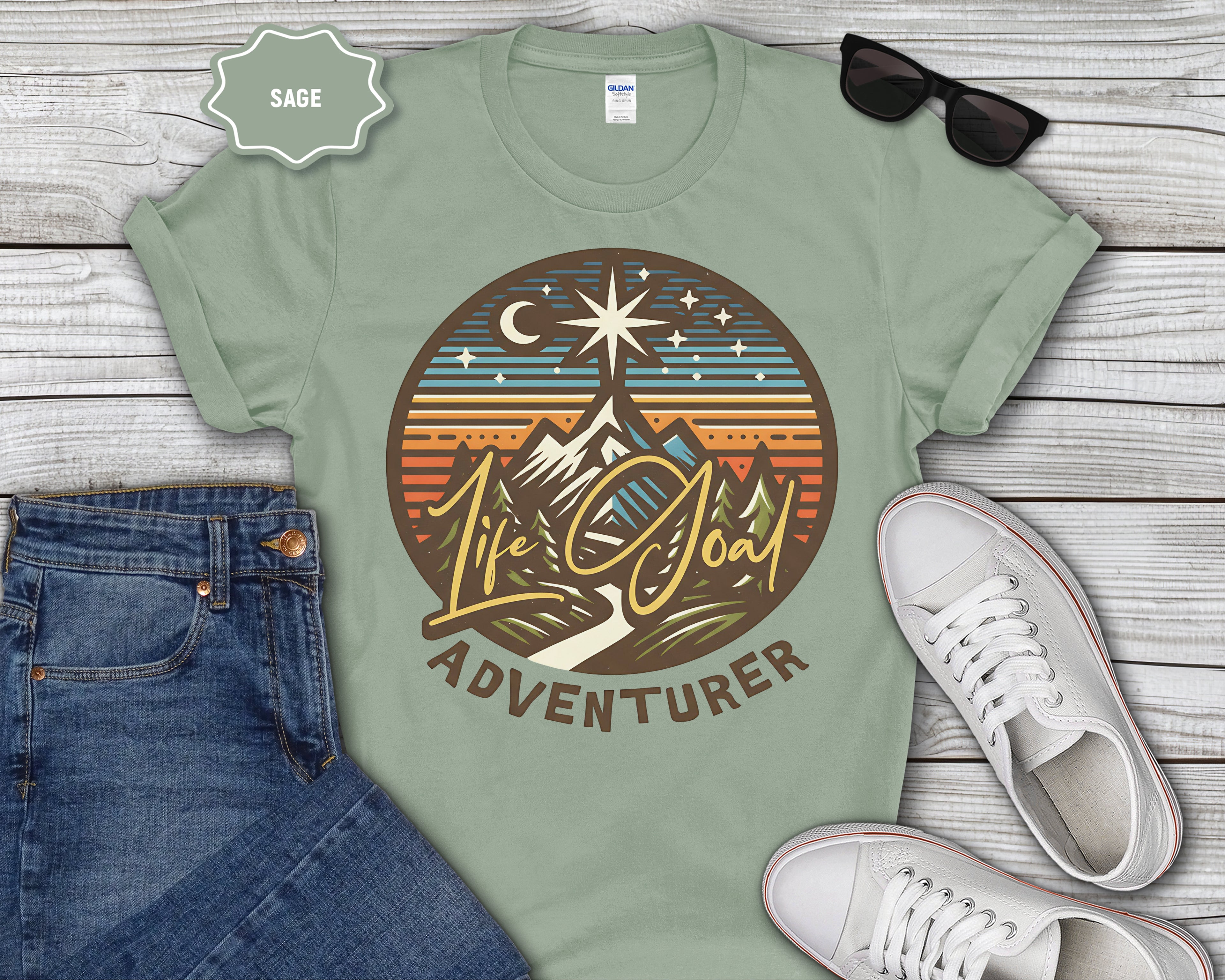 Life Goal Adventurer Camping T-Shirt