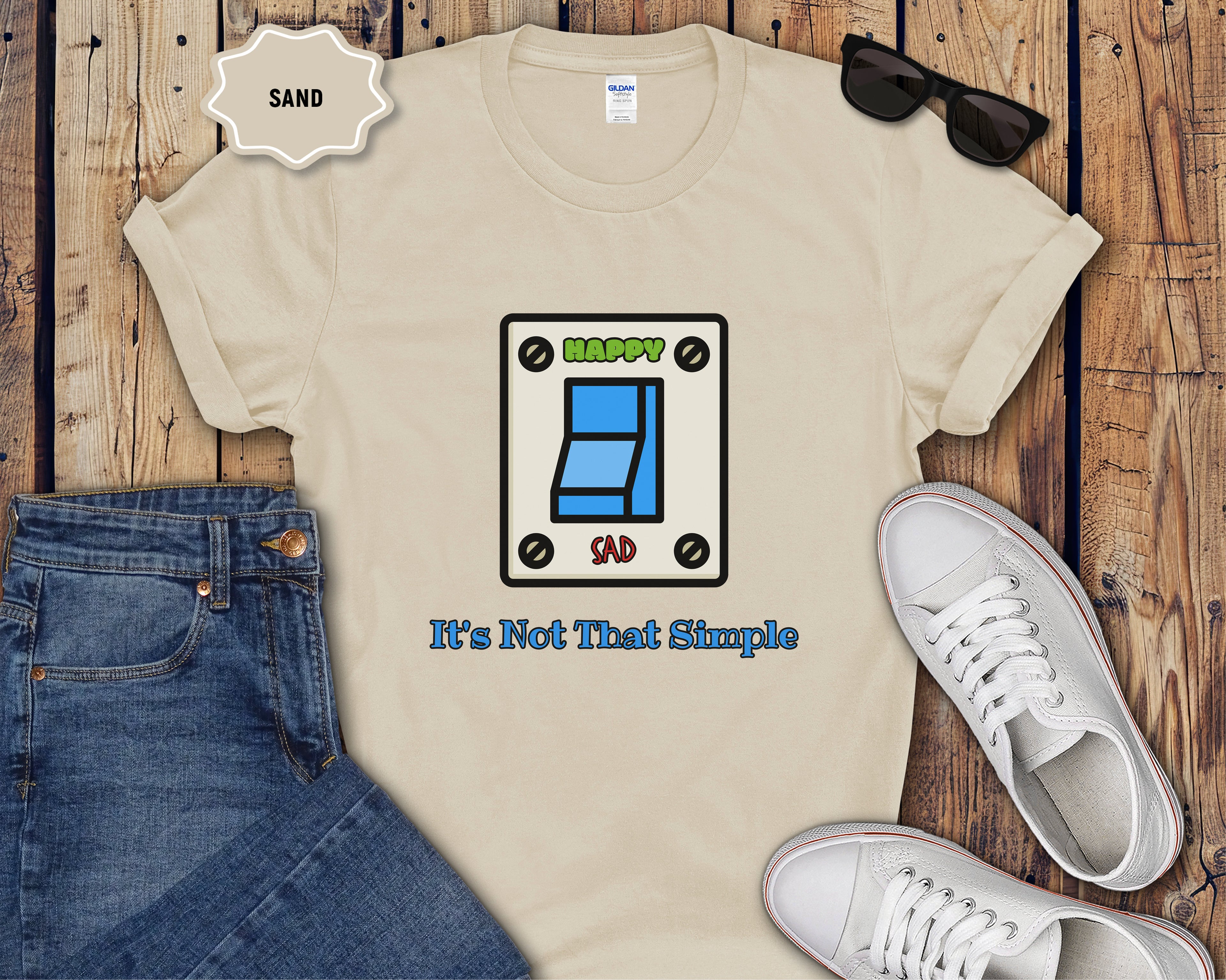 Happy Sad Switch Mood Switch It's Not That Simple T-Shirt