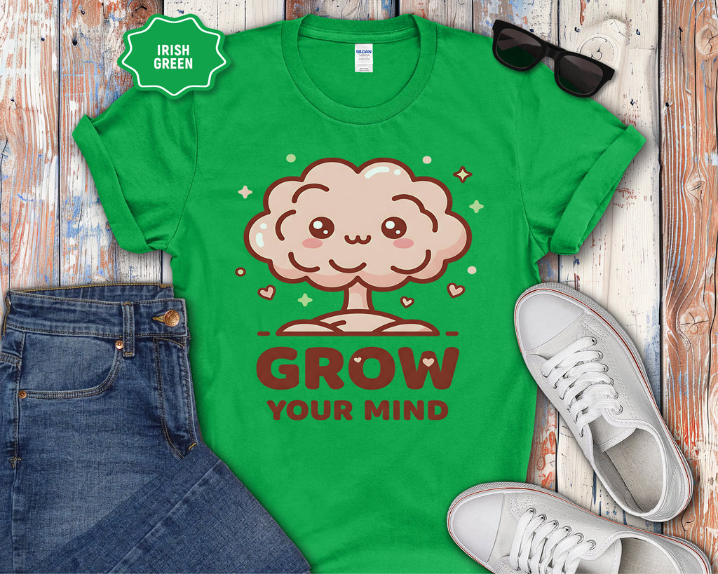 Kawaii Brain Tree Grow Your Mind T-Shirt
