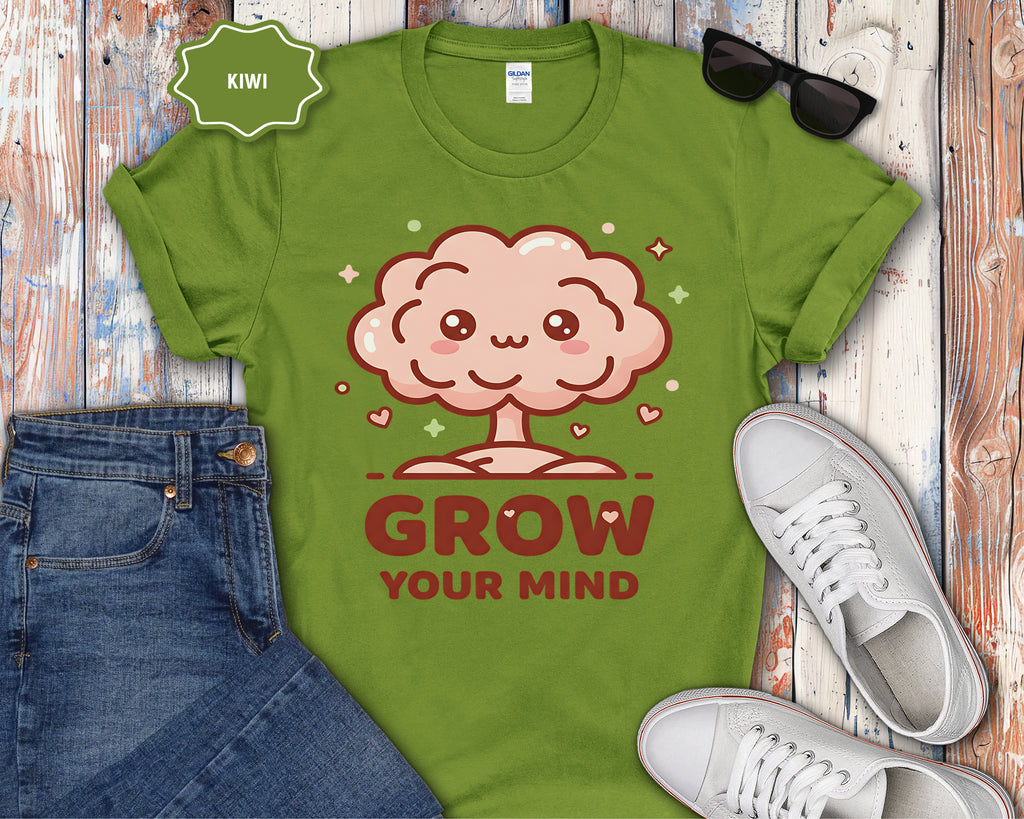 Kawaii Brain Tree Grow Your Mind T-Shirt