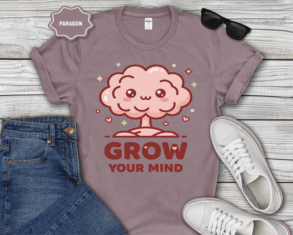 Kawaii Brain Tree Grow Your Mind T-Shirt