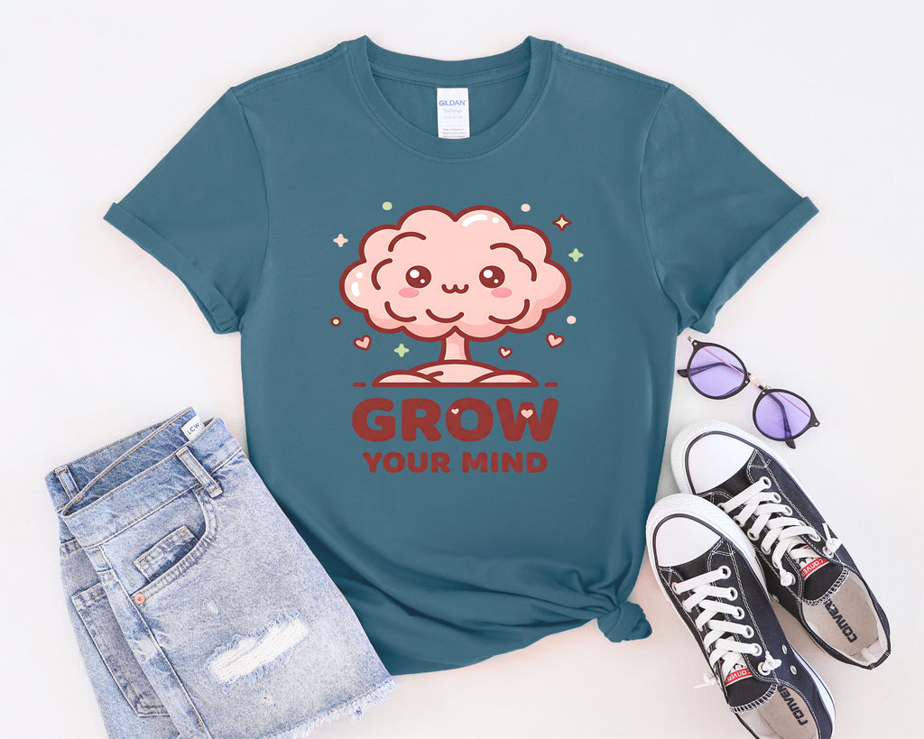 Kawaii Brain Tree Grow Your Mind T-Shirt