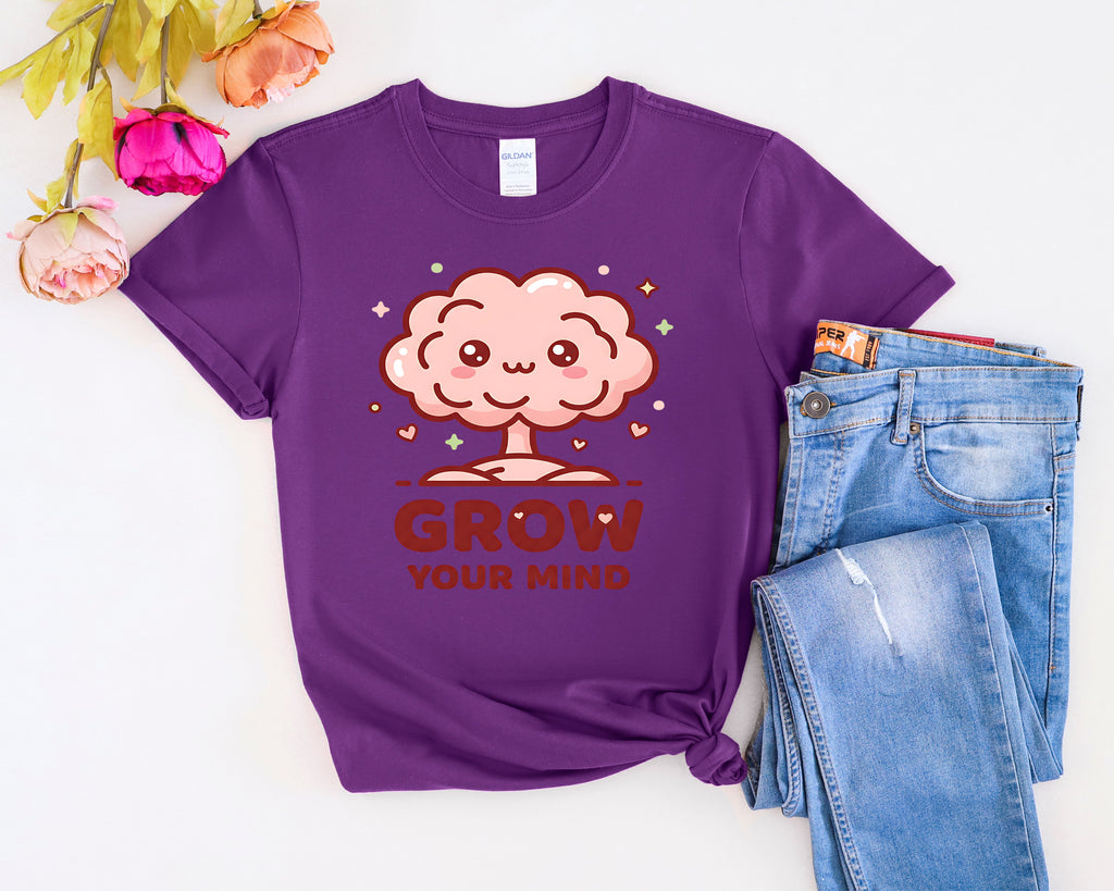 Kawaii Brain Tree Grow Your Mind T-Shirt
