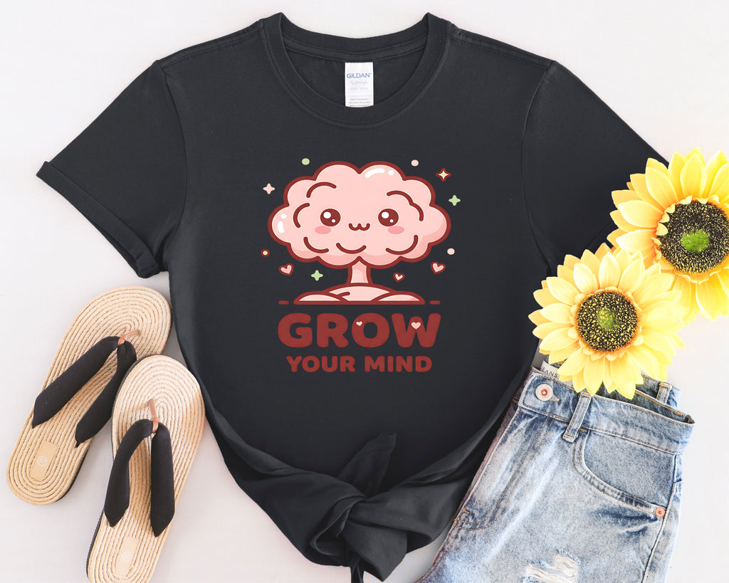 Kawaii Brain Tree Grow Your Mind T-Shirt