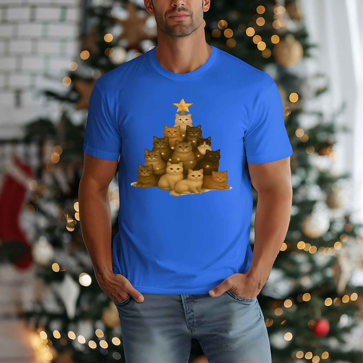 Cat Christmas Tree  T-Shirt