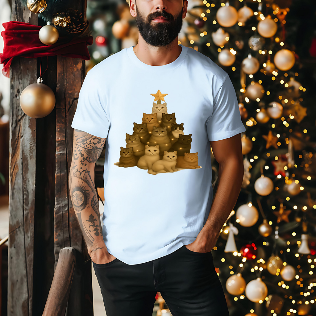 Cat Christmas Tree  T-Shirt
