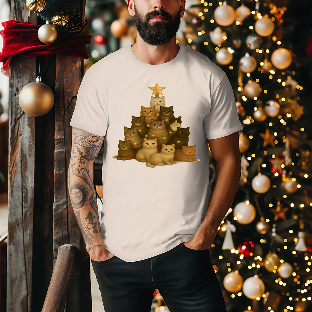 Cat Christmas Tree  T-Shirt