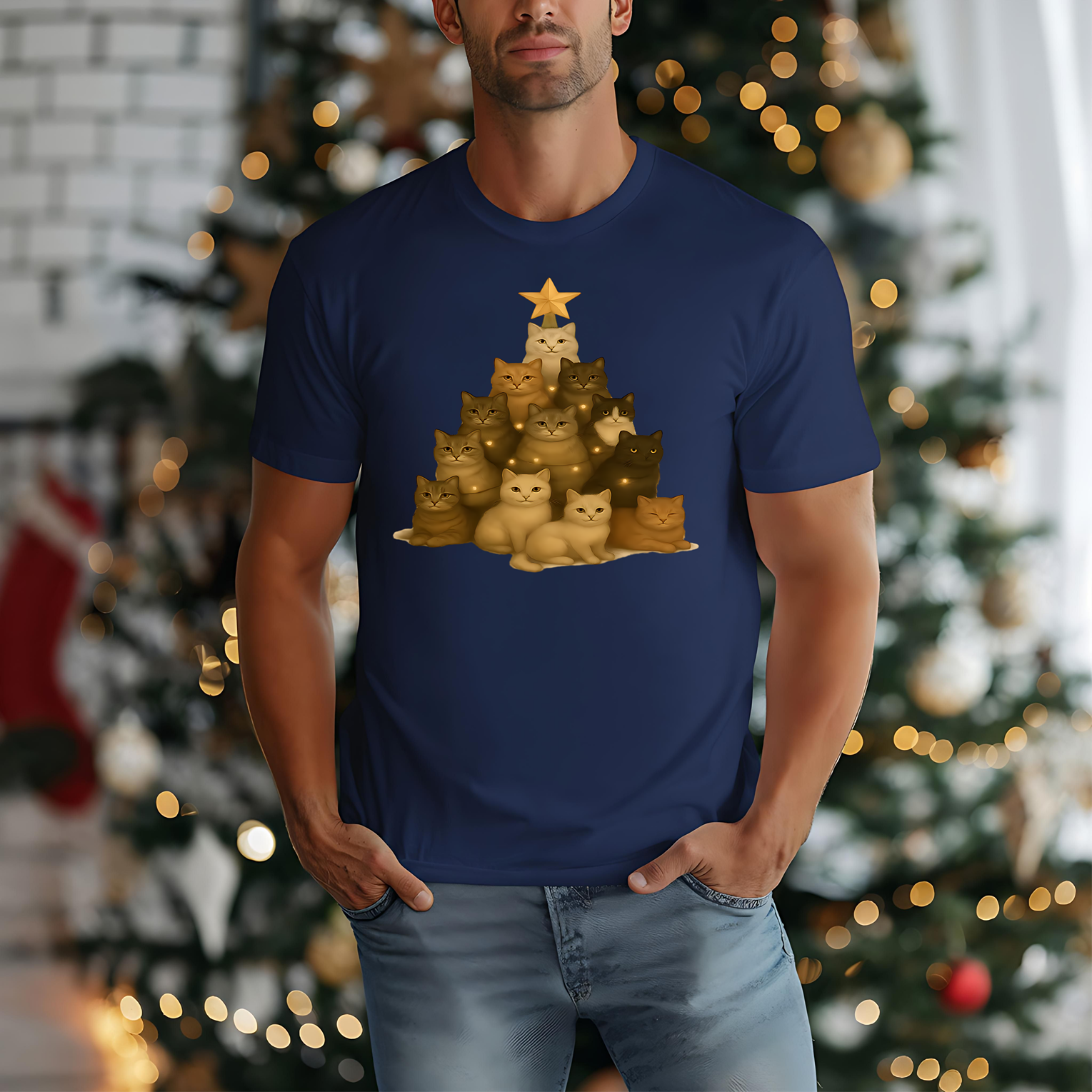 Cat Christmas Tree  T-Shirt