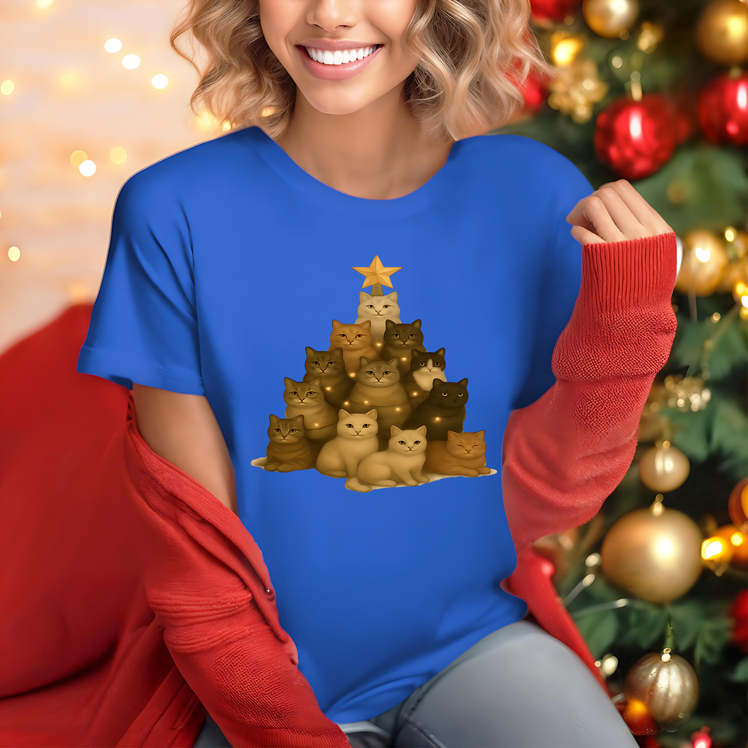 Cat Christmas Tree  T-Shirt