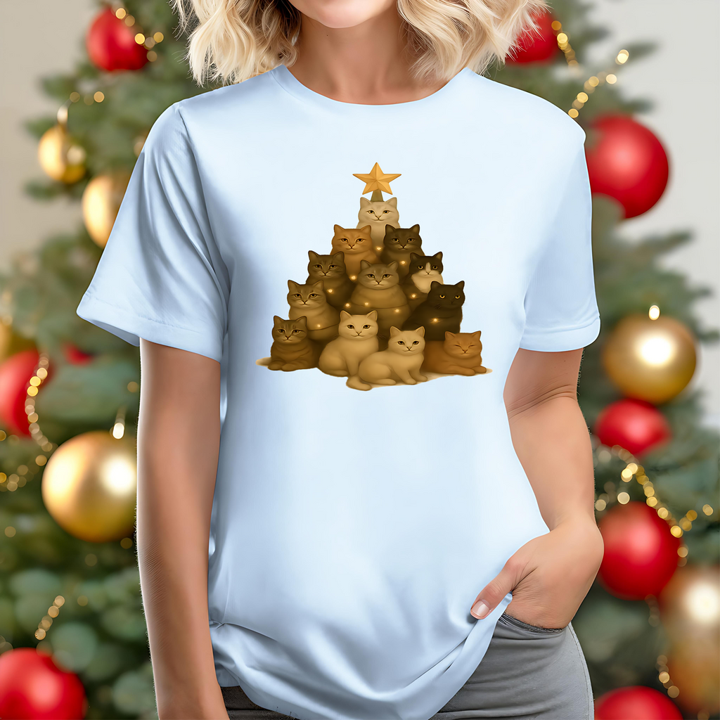 Cat Christmas Tree  T-Shirt
