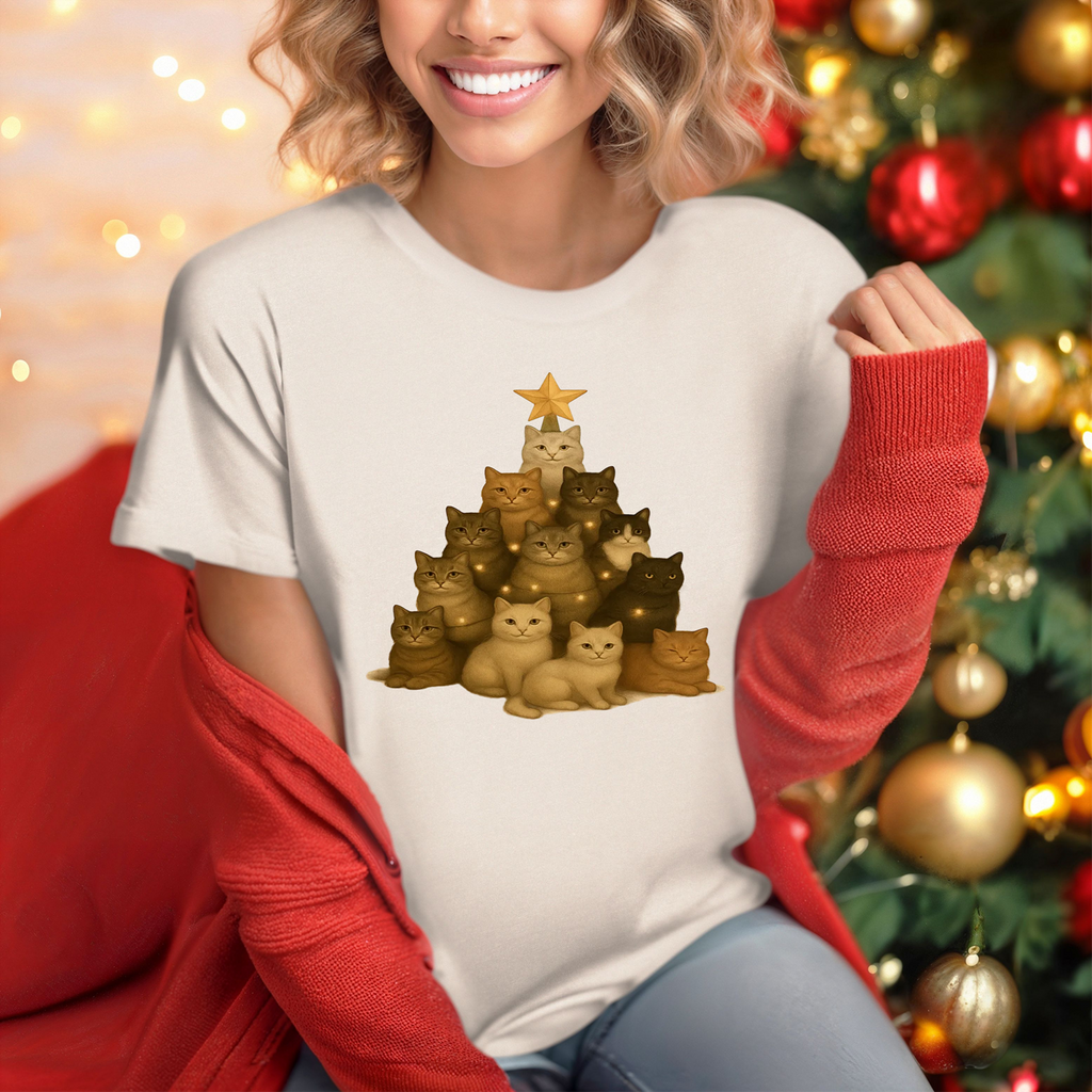 Cat Christmas Tree  T-Shirt