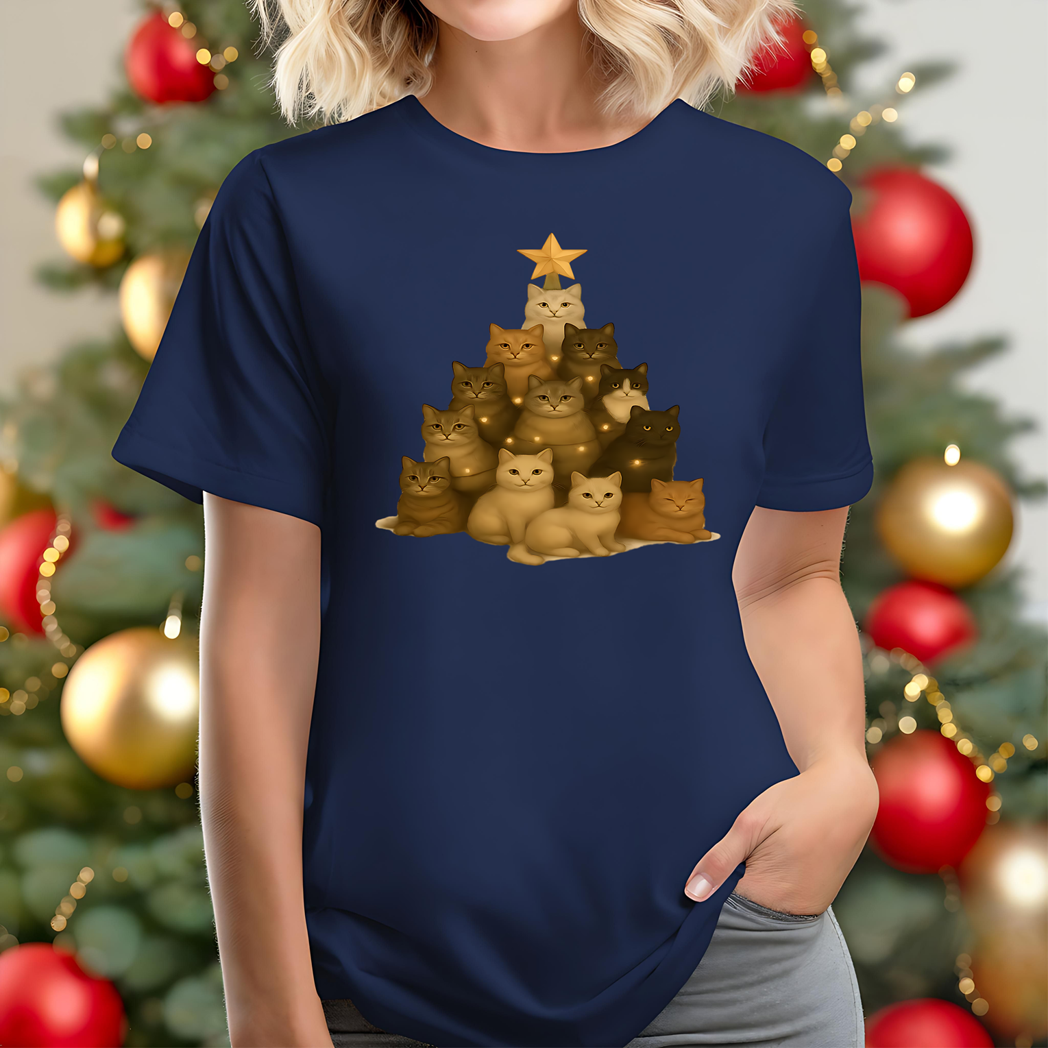 Cat Christmas Tree  T-Shirt
