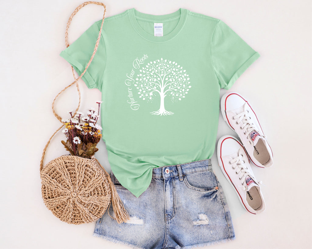 Nurture Your Roots Mental Health T-Shirt | Self Care, Awareness
