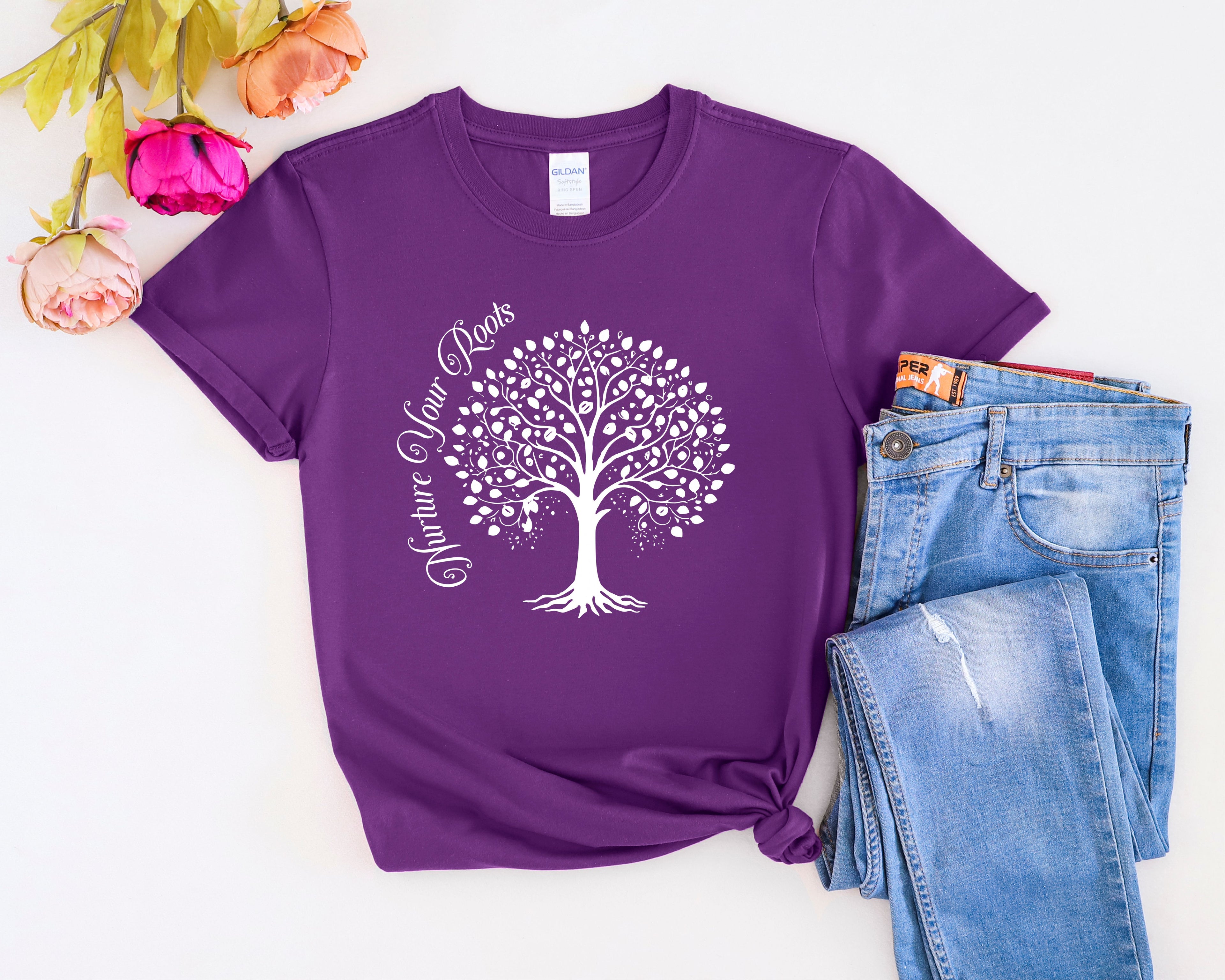Nurture Your Roots Mental Health T-Shirt | Self Care, Awareness
