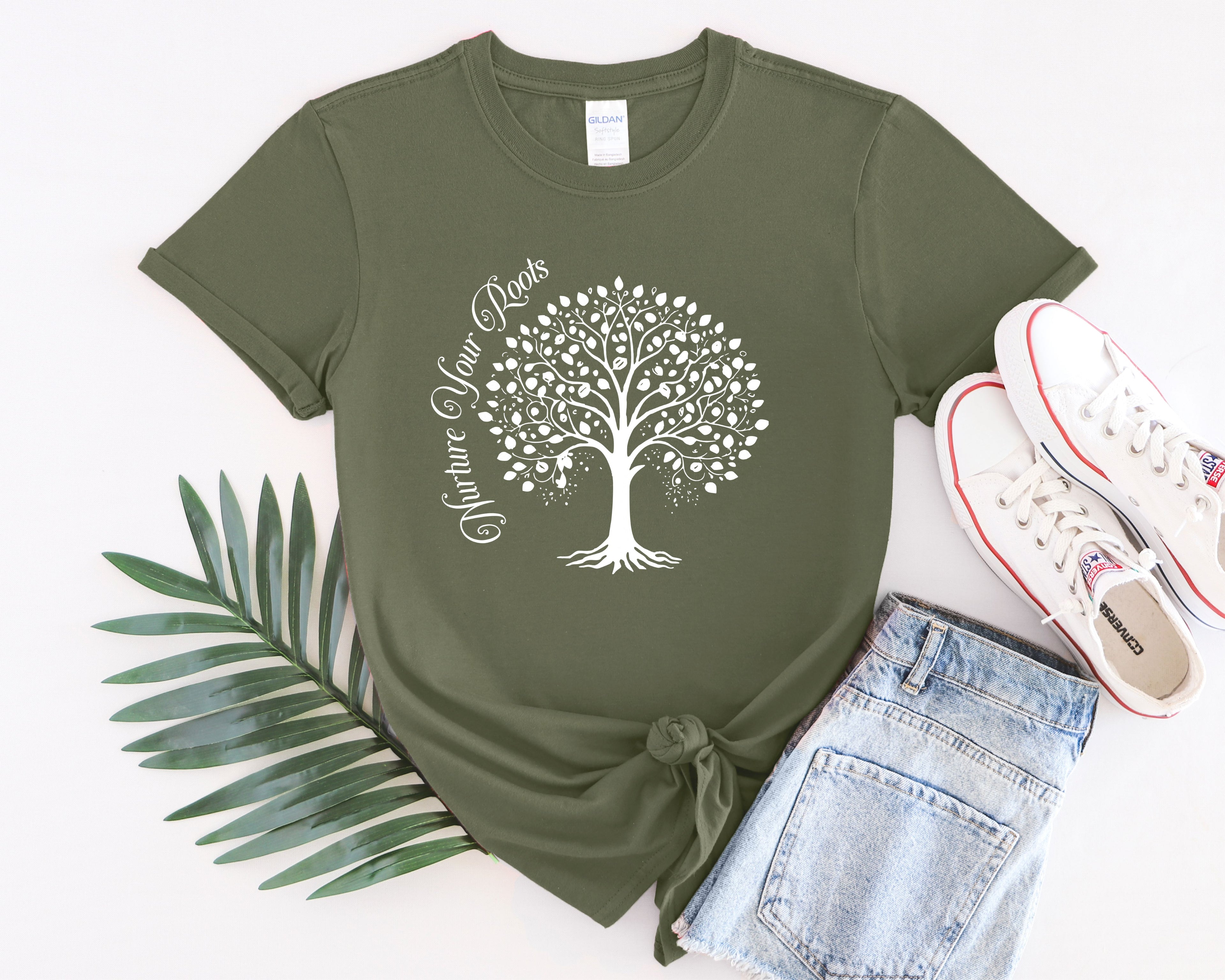 Nurture Your Roots Mental Health T-Shirt | Self Care, Awareness