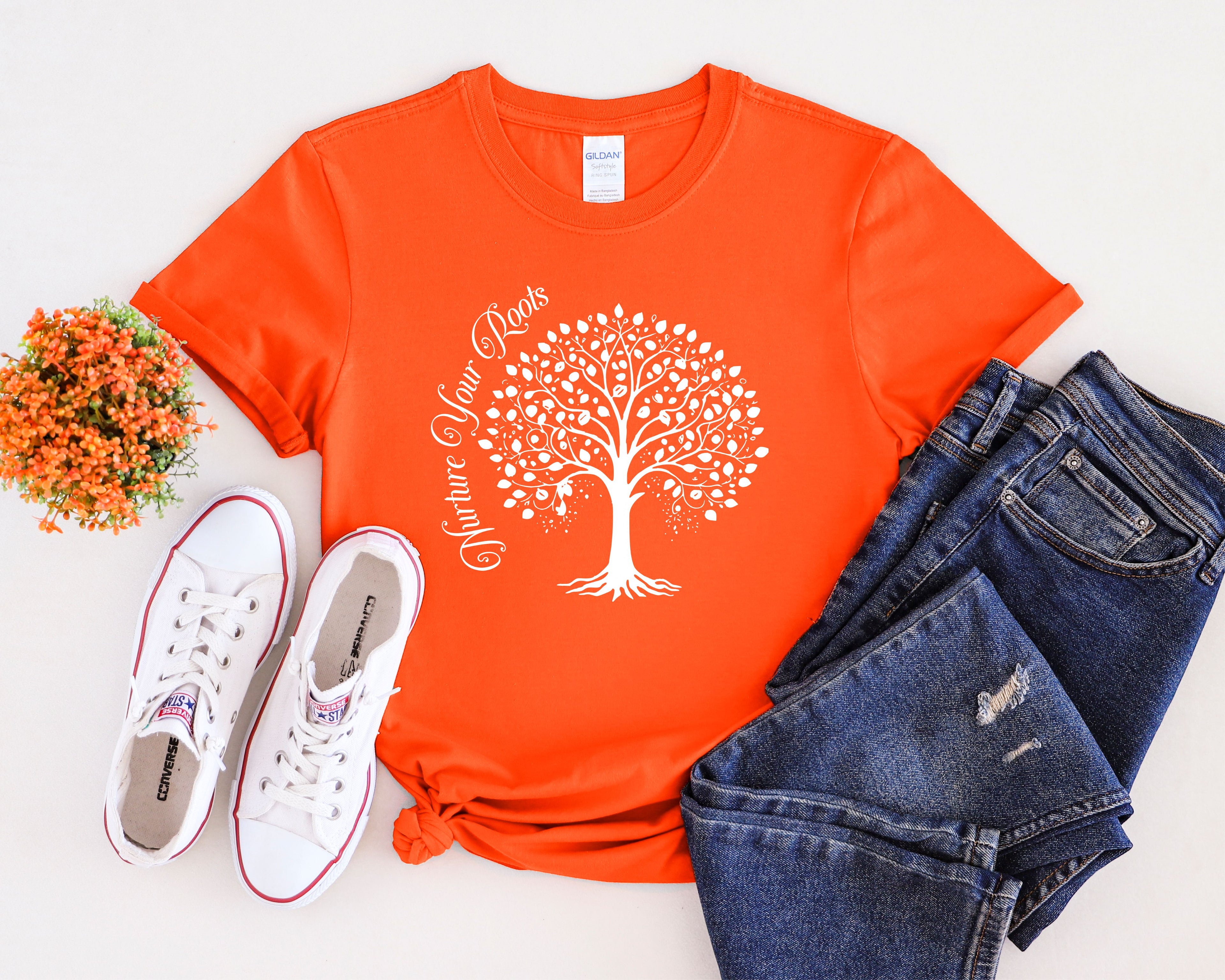 Nurture Your Roots Mental Health T-Shirt | Self Care, Awareness