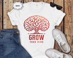 Grow Your Mind brain tree T-Shirt | educational mindfulness tee