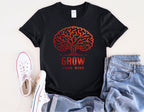 Grow Your Mind brain tree T-Shirt | educational mindfulness tee