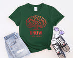 Grow Your Mind brain tree T-Shirt | educational mindfulness tee