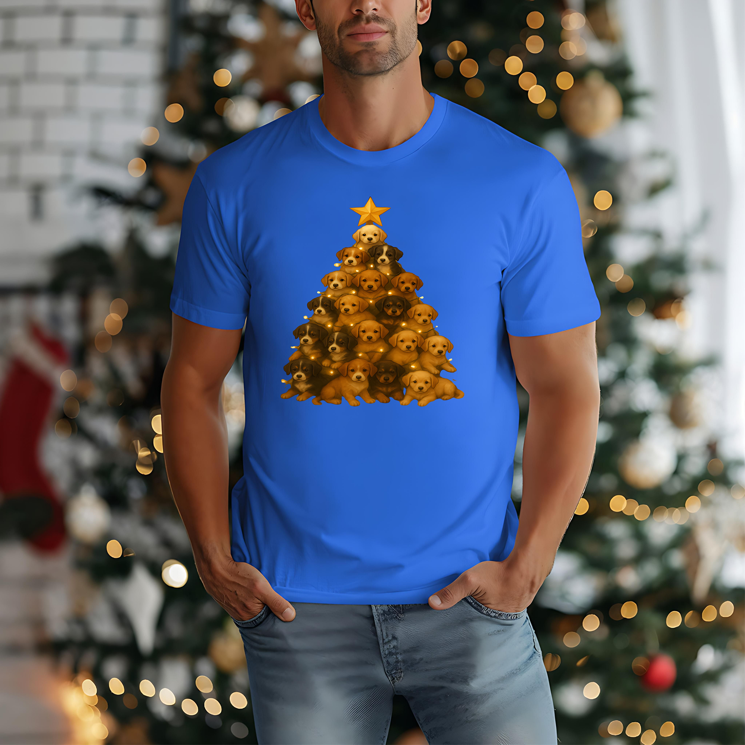 Puppy Christmas Tree T-Shirt