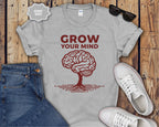 Grow Your Mind brain tree T-Shirt