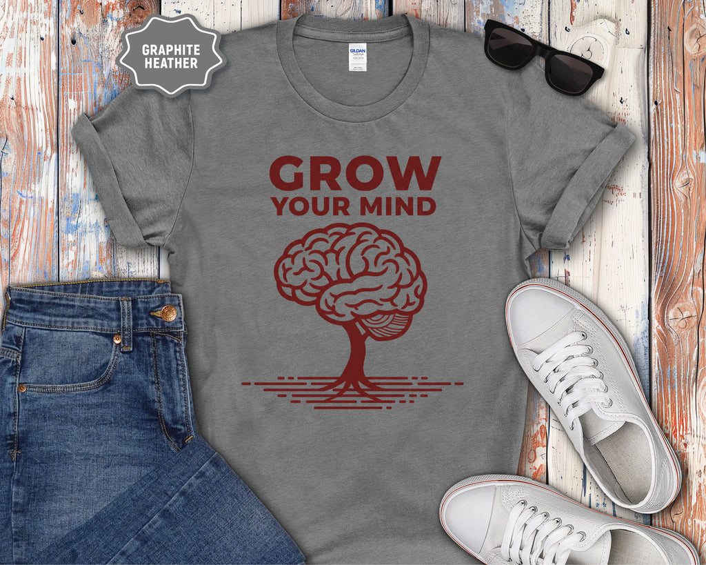 Grow Your Mind brain tree T-Shirt