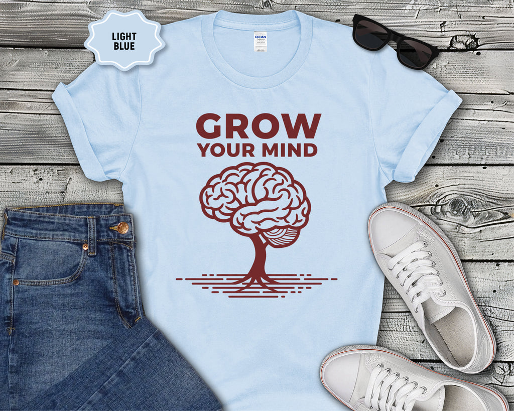 Grow Your Mind brain tree T-Shirt