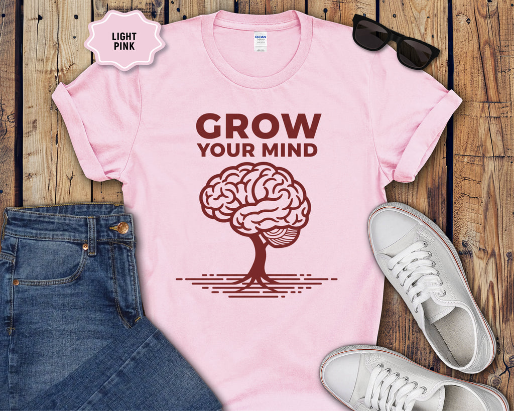 Grow Your Mind brain tree T-Shirt