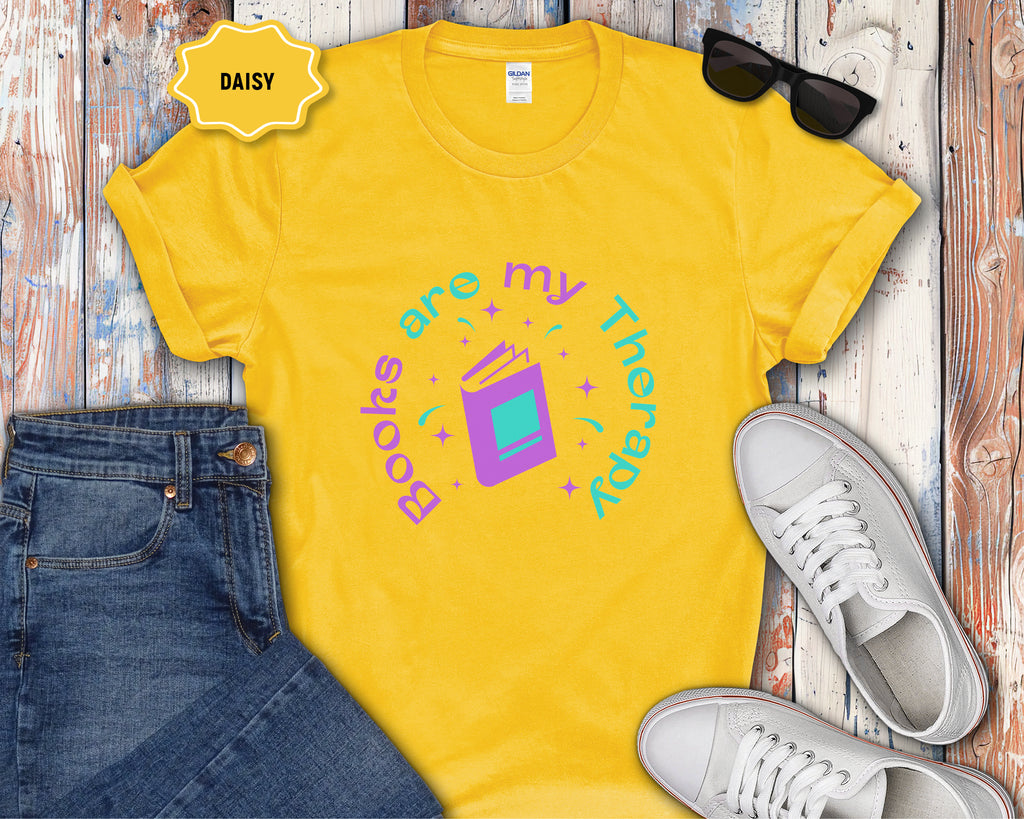 Books Are My Therapy Book Lover T-Shirt