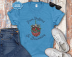 From Shattered to Blossoming Broken Christmas Ornament with Blooming Flowers T-Shirt