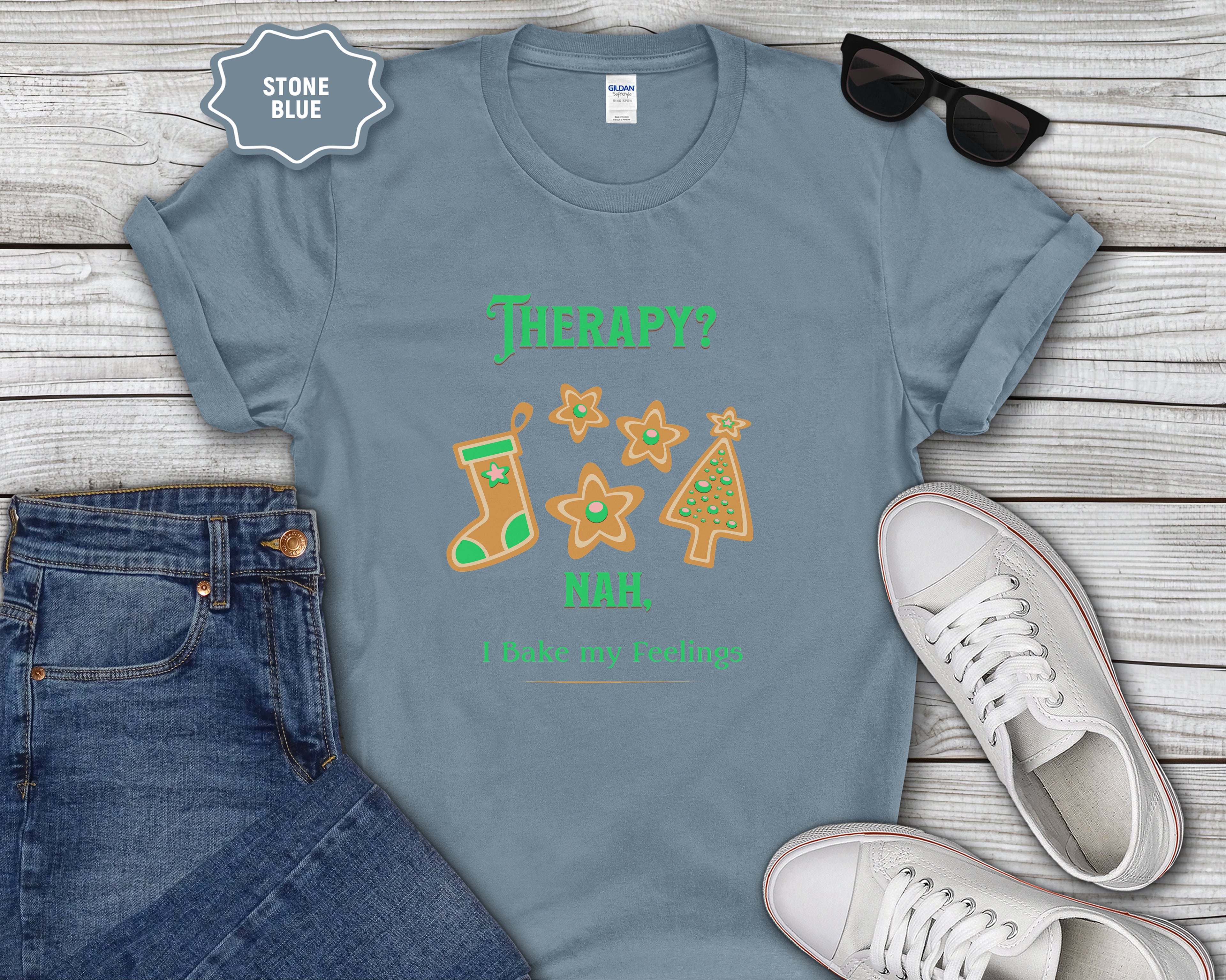 Therapy? Nah I Bake My Feelings Christmas T-Shirt