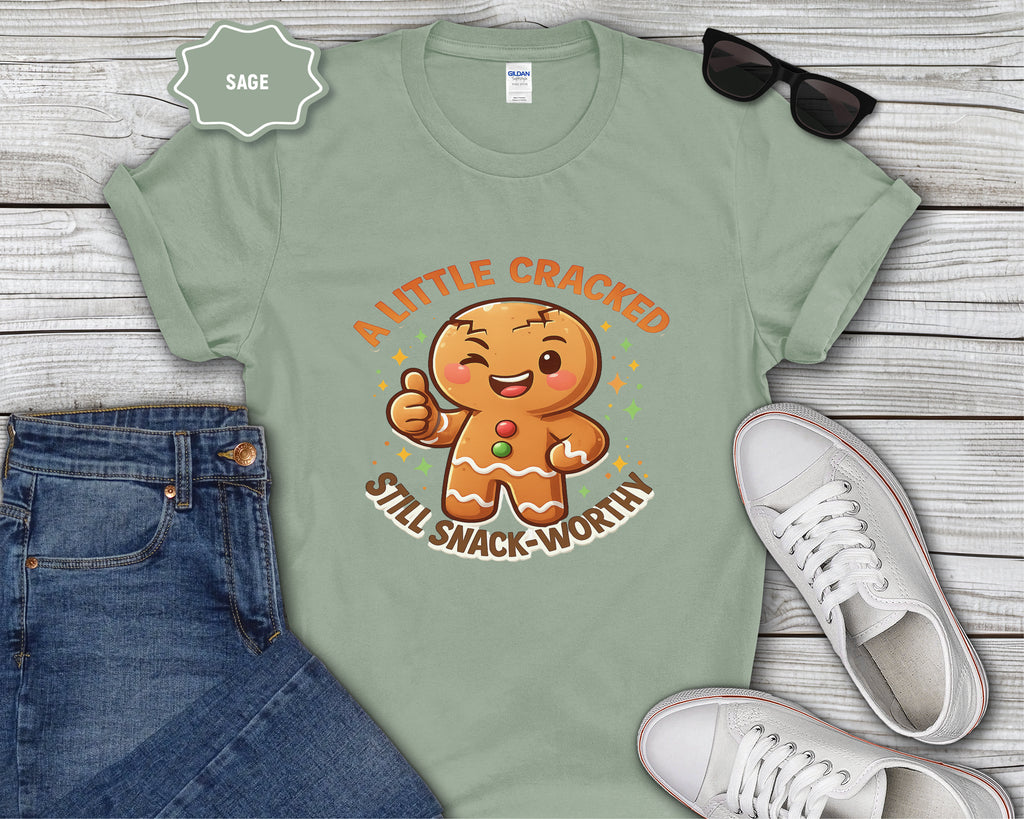 Little Cracked Still Snack-Worthy Gingerbread Cookie T-Shirt